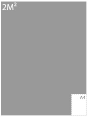 2m&sup2;<br/><span style='font-size:11px;'>(1m60 * 1m20	)</span>